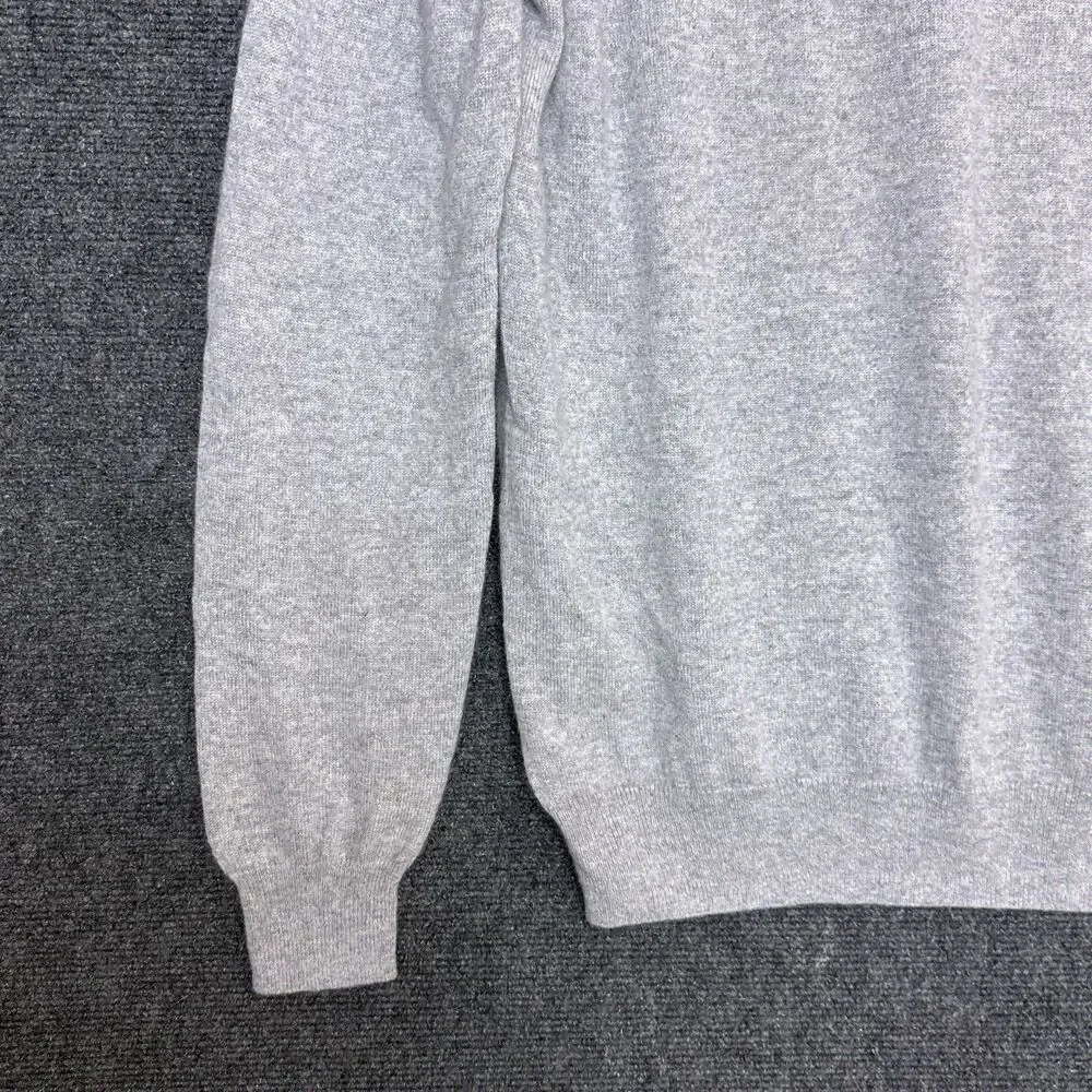 J.Crew Mens 100% Cashmere Crewneck Sweater Charcoal Grey Heather J6384 HO19 L